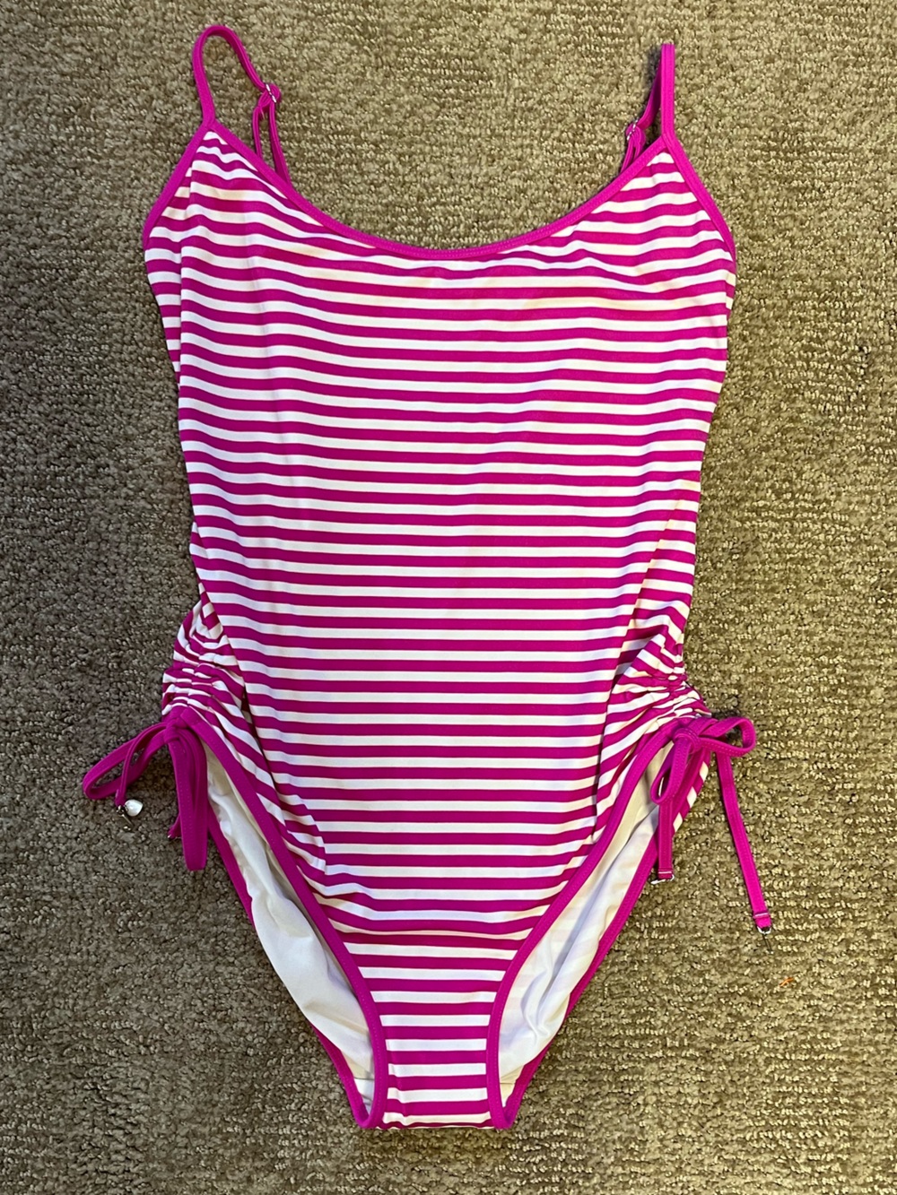 NWOT Juicy Couture Striped Ana Capri Tie Swimsuit - M